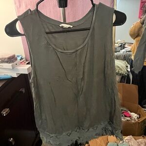 Women's Gray Sleeveless Top